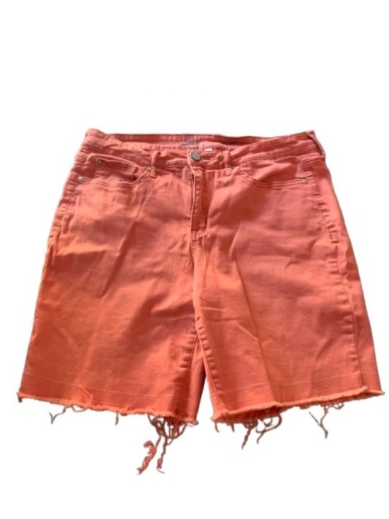 Seven7 Pants - Seven7 Weekend Bermuda Coral Denim Shorts Size 14 Raw Hem Stretch Summer Shorts